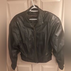 100% Black Leather Coat- Women’s Medium